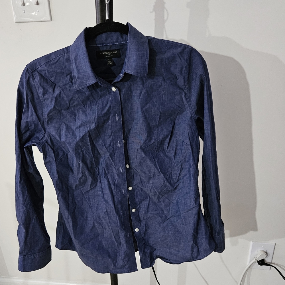 Banana Republic Women's size 10 button up - Picture 2 of 8